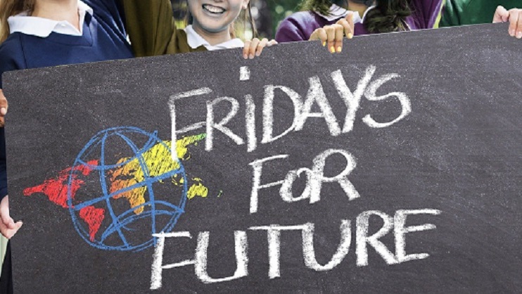 Plakat mit Text Fridays for Future